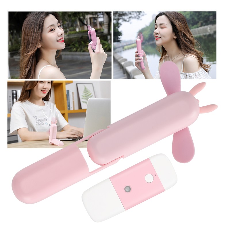 Handheld Fan Mini Small Folding USB Rechargeable Mobile Water Replenisher