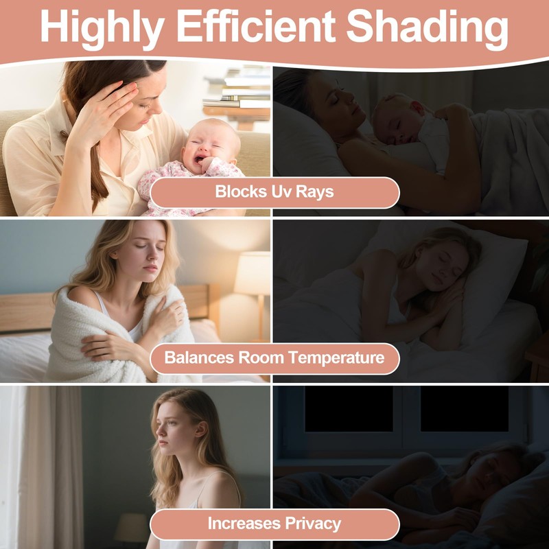 NVGVUP Magnetic Blackout Blinds Stick On 100X150CM, Blackout Material, Portable
