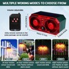 Qualirey 2 Pcs Solar Outdoor Motion Sensor Alarm with Stake