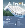 4 Inch Mattress Topper Queen Integrated Dual Layer, 2-in-1 Cooling