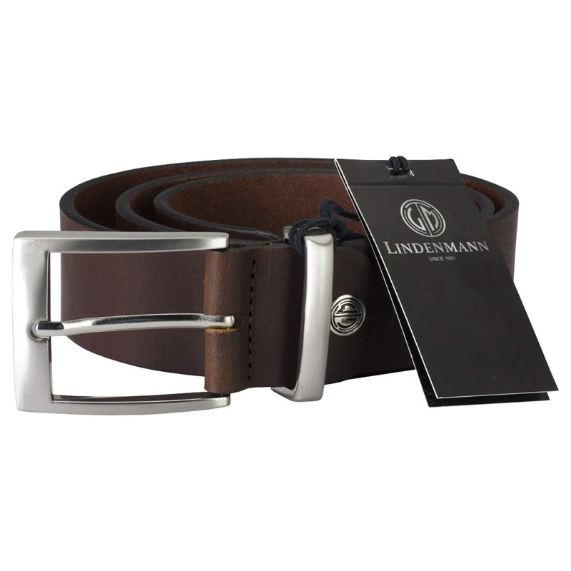 LINDENMANN Men's Leather Belt, Full Cowhide Leather, XXL, Buffalo Leather,