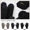 Guantes de punto de lana cálida para dedos completos, unisex,