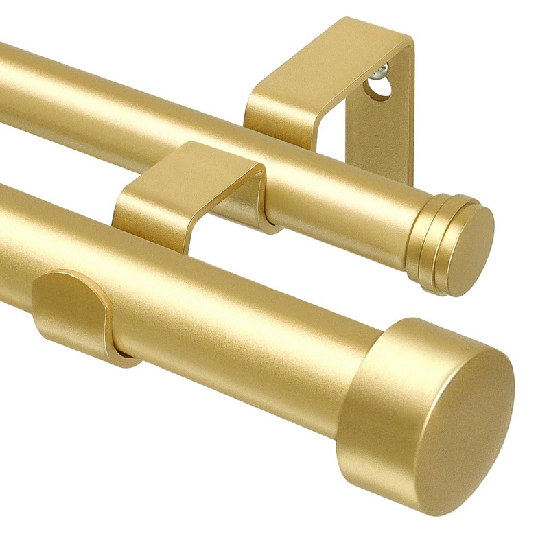 KAMANINA 1 Inch Double Curtain Rod 36 to 72 Inches