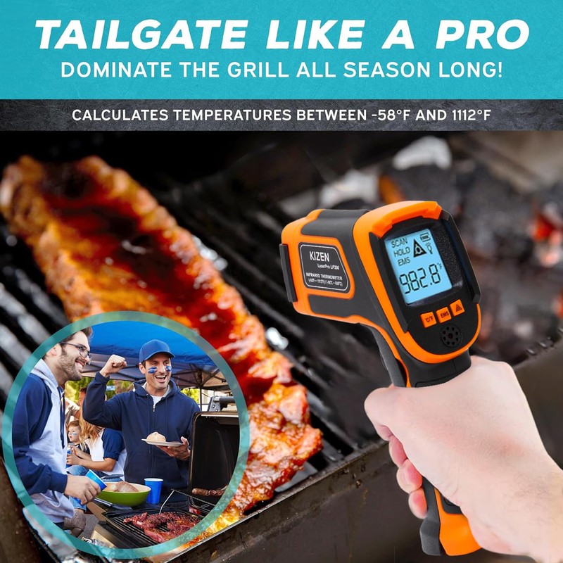 Kizen Infrared Thermometer Gun (LaserPro LP300) - Handheld Surface Thermometer