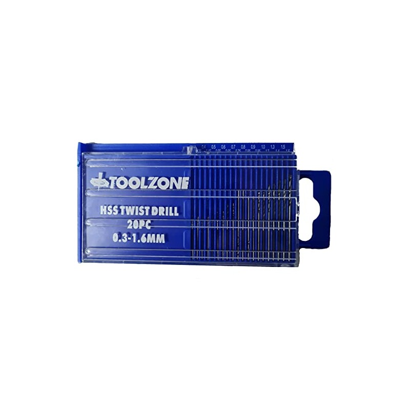 Toolzone 20Pc Microbox Precision Drills