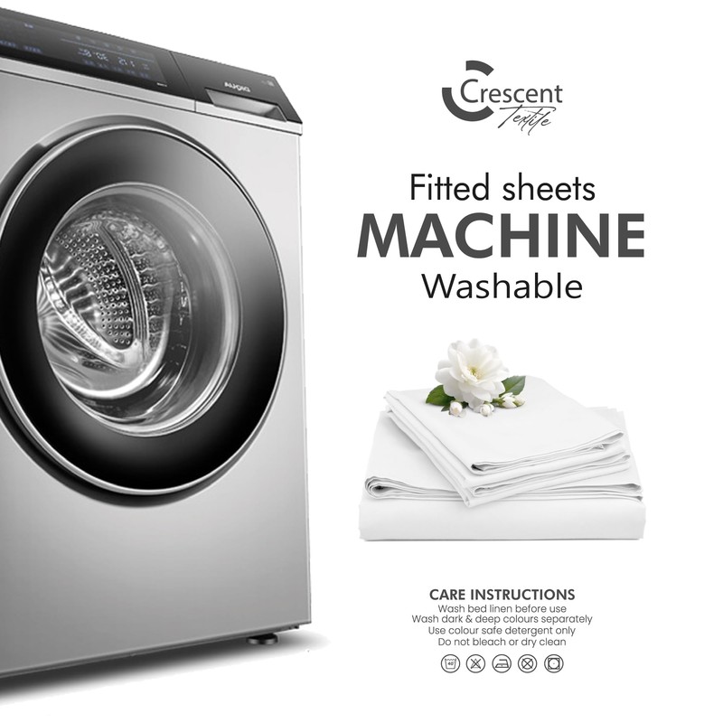 Egyptian Cotton Fitted Sheets 25cm Deep Mattress Pocket 200 Thread