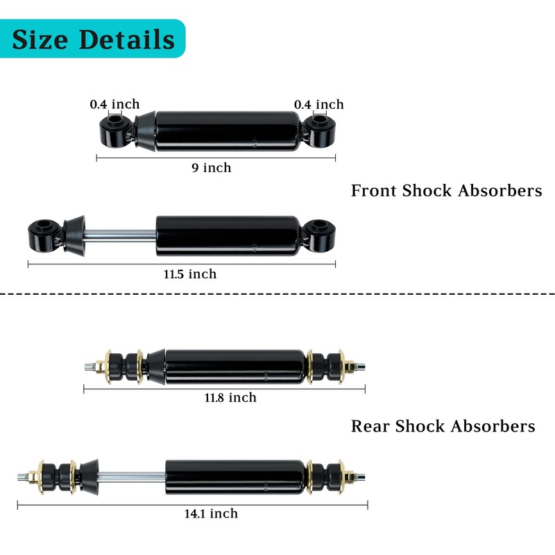 10L0L Golf Cart Shock Absorbers Kit for Club Car DS