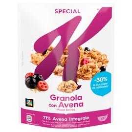 Kellogg's Special K | Gusto Frutti di Bosco | Granola con Avena Croccante, Ribes Nero e Mirtilli | 71% Avena Integrale | Confezione Singola da 320g (1 x 320g)