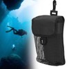 Outdoor Portable Lightweight Diving Mesh Gear Bag Package with Buckle(black)