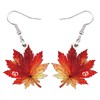 LONYOO Acrylic Maple Leaf Earrings Anime Case Leaves Jewellery for