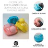Set De 3 Cepillos Exfoliantes Facial Corporal De Silicona Esponja