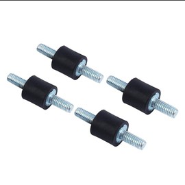 M4 10 * 10 Rubber Vibration Isolator Mounts, Keenso 4pcs AntiVibration Rubber Shock Absorber Double Screw Studs