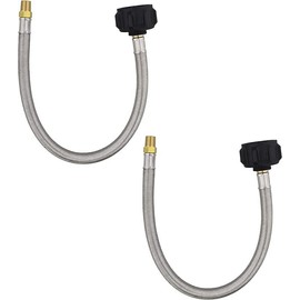 18 in Propane Hose - Propane Pigtail Hose Without Gauge - QCC1/TYPE 1 Rubber Camper Tank Hose - Propane Pigtail for RV - LP Gas Pigtail - RV Supplies - 2 Pack