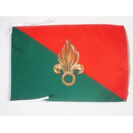 AZ FLAG French Foreign Legion Flag 18'' x 12'' Cords - Army of France Small Flags 30 x 45cm - Banner 18x12 in