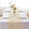 Aoksunova Muslin Wedding Table Runner, Beige, 4 m x 80