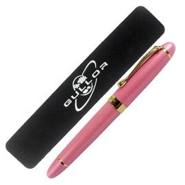Gullor Jinhao X450 Rollerball pen, Gold Trim, Black Ink, Pink