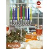 Ner Mitzvah Silver Plated Candle Menorah - Fits All Standard