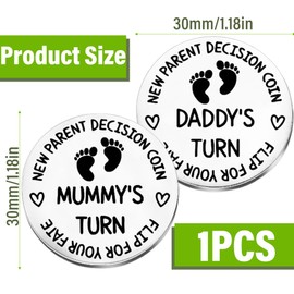 Gifts for birth, gifts for birth, baby gift, christening gift boy girl decision coin, christening gifts for girls boys, new parents gift to make a decision