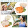 BOGI Insulated Water Bottles 24oz BPA-Free with 2 in 1
