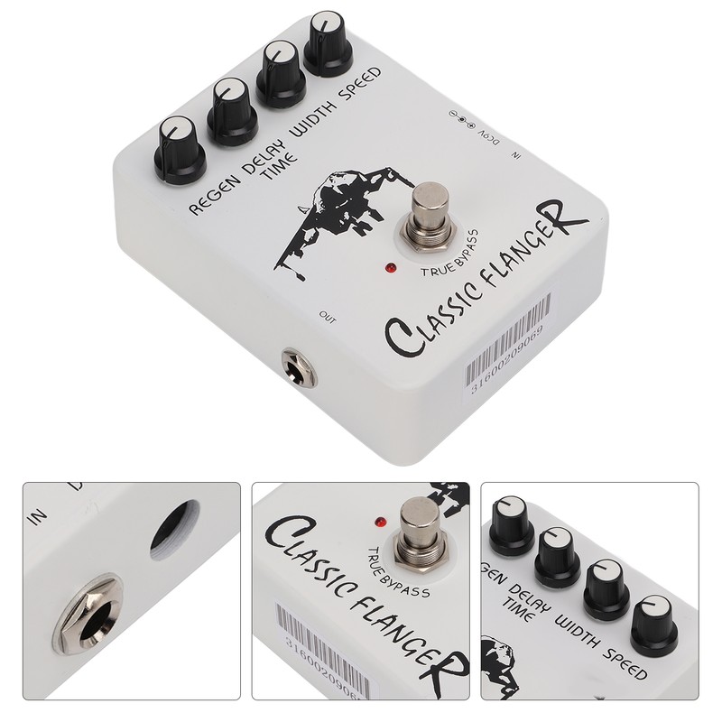 Guitar Effect Pedal Metallic Flanger Sounds Rapid Tremulous Vibrato Electric