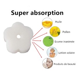 LATRAT 16 Pieces Sponge Sponge Sponge Absorbent Oil Magic Sponge Swimming Pool Washable Sponges for Hot Tub Pool Spa Accessories Kitchen (Flower Shape)