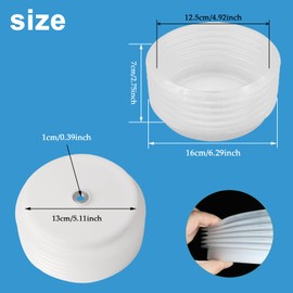 Jetisva Hole Saw Dust Collector Elastic Sealing Drill Dust Catcher Washable Ash Bowl Wall Drilling Hole Saw Dust Cover for 0.63-4.92inch Electric Drill Bits Hammer Holesaw Hole Cutter Hole Opener