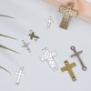 PH PandaHall 32pcs Cross Connector Charms, 8 Style Links Cross