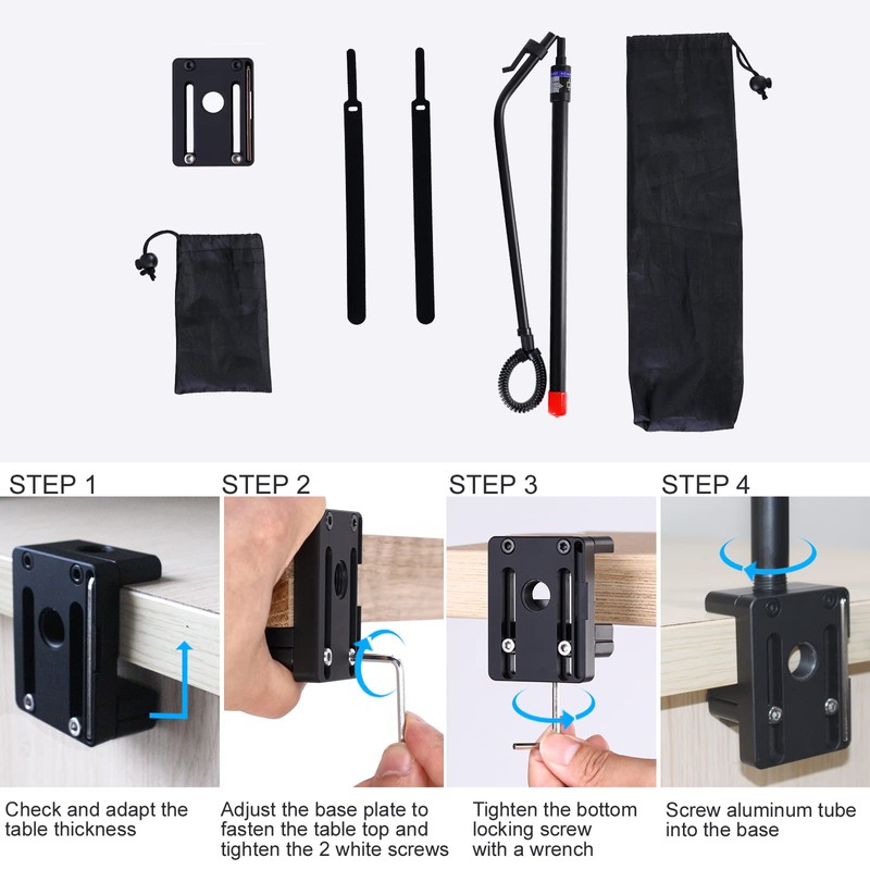 LONYEON CPAP Hose Holder - Height Adjustable Hose Lift, Removable