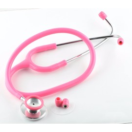 Optimum Dual Head Stethoscope for Students, Nurse, Doctor, Vet EMT- Lightweight and Portable (Pink)