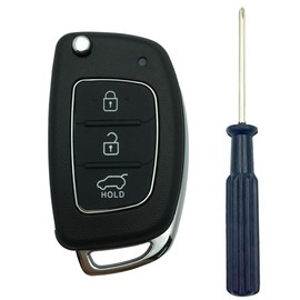 OVIOBOER Replacement Key Fob Shell Case Fits for 2013 2014 2015 Hyundai Santa fe Sonata Tucson Keyless Entry Remote Control Key Cover (3 Button 1 pcs)