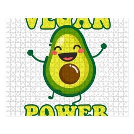 CafePress Vegan Power Avocado Veganism Veggie A Large Puzzle, 500 pcs.