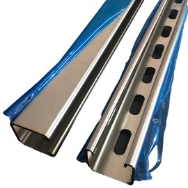 Surprecision Metal Strut Channel with Slotted Back 100mm/3.94" 304 Stainless Steel U Channel 2 Pcs Framing Steel Channel - Efficient Support Solution (Thickness 1.5mm, Size 41x21mm)