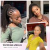 WIGER Clip In Dreadlock Ponytail Extensions Faux Locs Twisted Hairpiece
