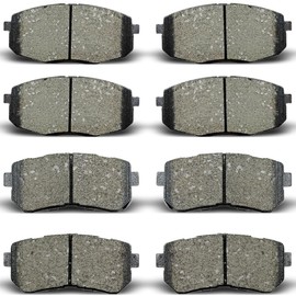 ALADICHE Front Rear Brake Pads Compatible with 2009-2012 Hyundai Elantra,for 2010-2013 KIA Forte,for 2010-2013 KIA Forte Koup (D1397 D1398)