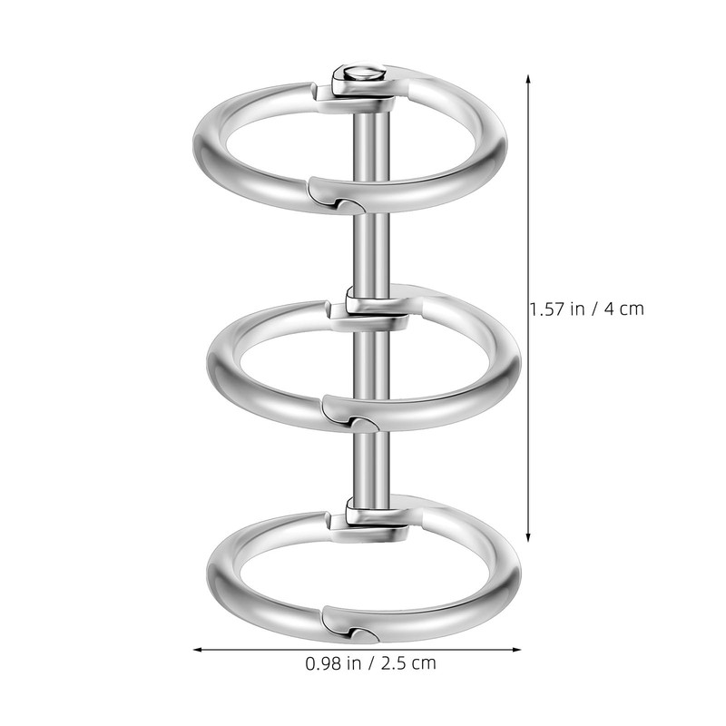Garneck Set of 20 3 Ring Binder Rings, Inner Diameter