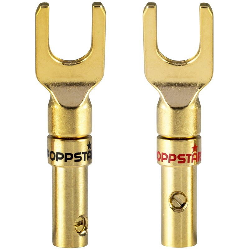 Poppstar 2x High-Quality Cable Lugs, Fork Plug for electrical connection