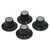 4pcs Black with Silver Cap LP Metric Guitar Witch Hat