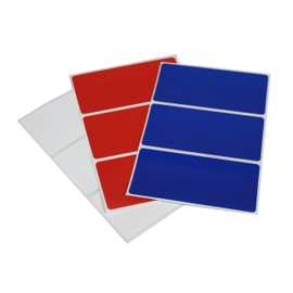 Royal Green American Flag Red, White, and Blue Rectangular Labels 4x2 inch (50mm x 100mm) Perfect for Party Favor Tags, 4th of July All American - 36 Pack