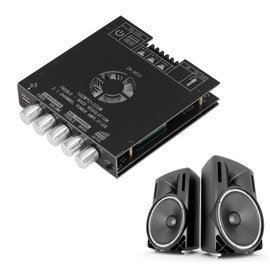 Haofy Amplificador de Potencia ZK HT21, 2.1 Canales, 160W, Conectividad y AUX, Diseño Compacto