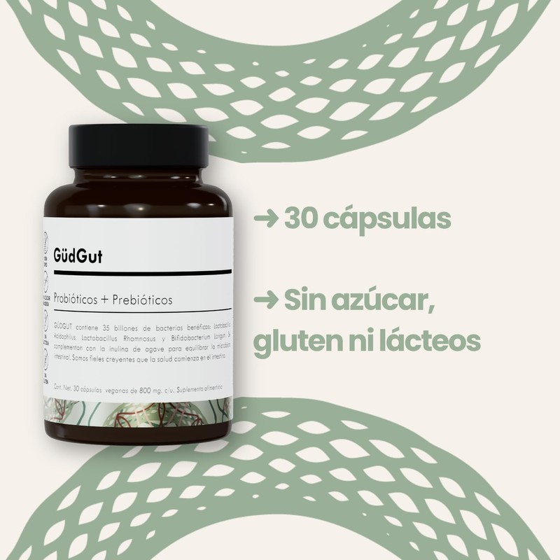 GUDGUT Prebiotic + Probiotic 35 Billion CFU – Vegan, Gluten-Free,
