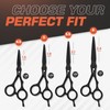 Fagaci Hair Scissors 5" Black 440C Steel Shears, Extra Sharp