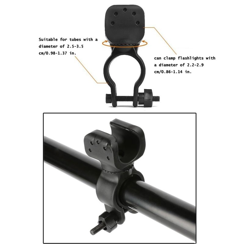 DeaHea 2 Pack Walking Cane Flashlight Mount Walking Stick Flashlights