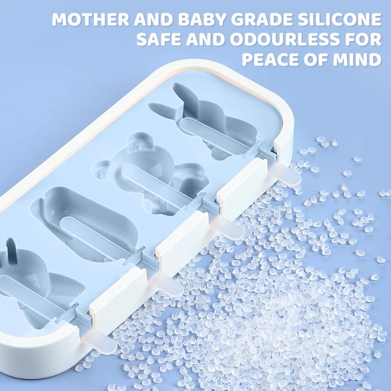 Popsicles Molds, Mini Popsicle Molds for Kids Baby Cute Shapes