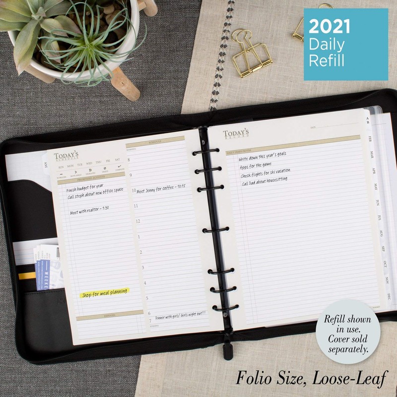 at-A-Glance Undated Daily Planner Refill, 2 Months, 7-Ring, 8-1/2" x