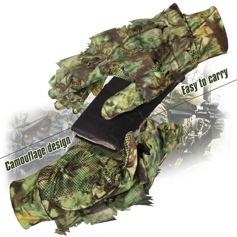 Tencen Ghillie Suit, Survival Game, Camouflage, Mesh, Hooded, One Size,