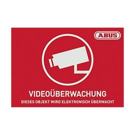 ABUS Surveillance ACC Warning Stickers Cctv Logo, 148 x 105 mm, AU1420