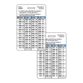Age Calculation Chart Vertical Badge Card (Pack of 5)