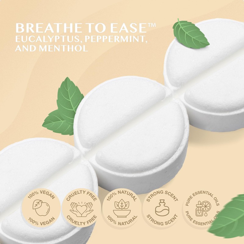 Terra Essentials Pastillas de Ducha de Eucalipto (12 Unidades) –