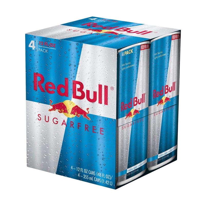 Red Bull Energy Drink Sugar Free 4 Pack of 12