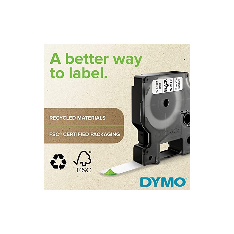 Dymo Rhino Industrial Labels Vinyl 19mm x 5.5m - White
